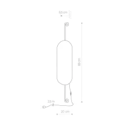 Schwarze Wandleuchte mit Schalter G9 dekorativ