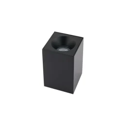 Schwarzer Deckenstrahler Aluminium Glas IP54 GU10