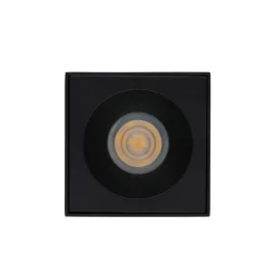 Schwarzer Deckenstrahler Aluminium Glas IP54 GU10