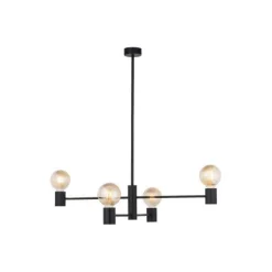 Schwarzer Kronleuchter Retro Design Metall H:82cm