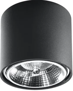 Schwarzer Spot Decke Ø12cm rund GU10 Modern vielseitig