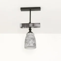 Shabby Chic Deckenlampe Weiß Grau schwenkbar AGAP