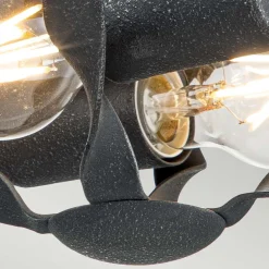 Shabby Deckenleuchte Rustikal Metall Ø 33 cm rund Grau