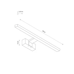 Spiegelleuchte LED Weiß IP44 3000 K 1100 lm Aluminium