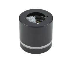 Spot Decke Schwarz GX53 Ø 8,5 cm rund H: 8,3 cm klein Metall