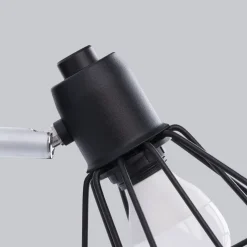 Spot E27 Schwarz Metall Retro verstellbar Wand