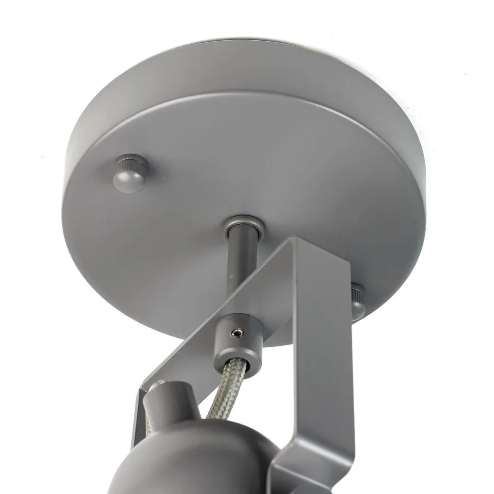 Spot Lampe Anthrazit Metall rund Retro praktisch