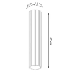 Spot Lampe Decke Aufputz Ø 6,5 cm H: 30 cm GU10 Aluminium