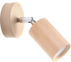 Spot Lampe Holz rund GU10 Modern wohnlich VESUVIA