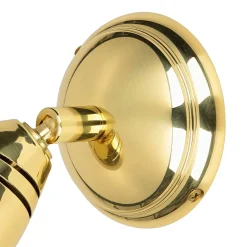 Spot Lampe klein Messing massiv E27 verstellbar