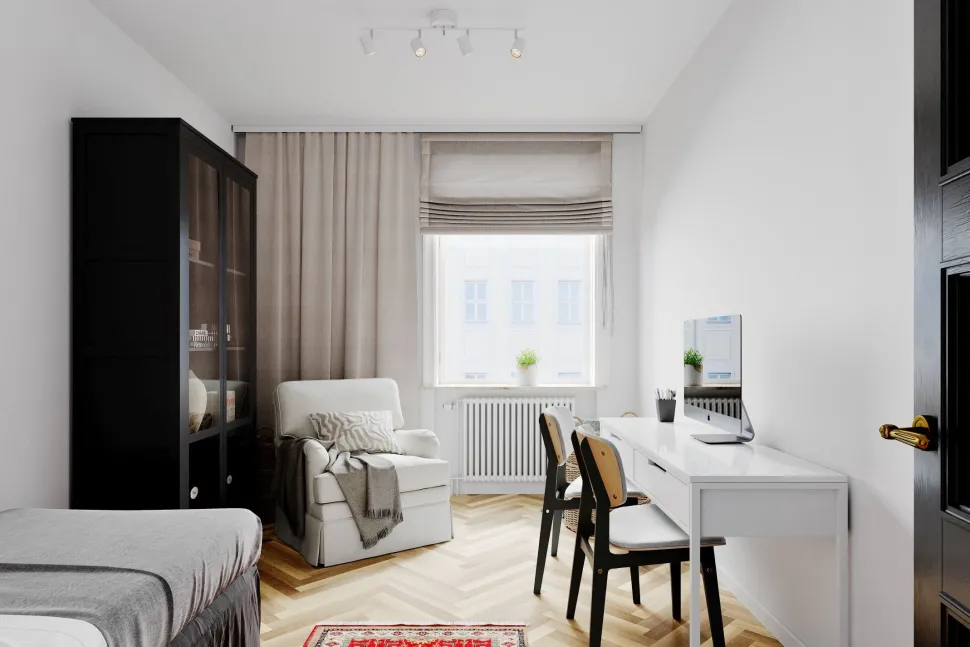 Spot Lampe Metall 83 cm lang Weiß matt GU10 4-flammig