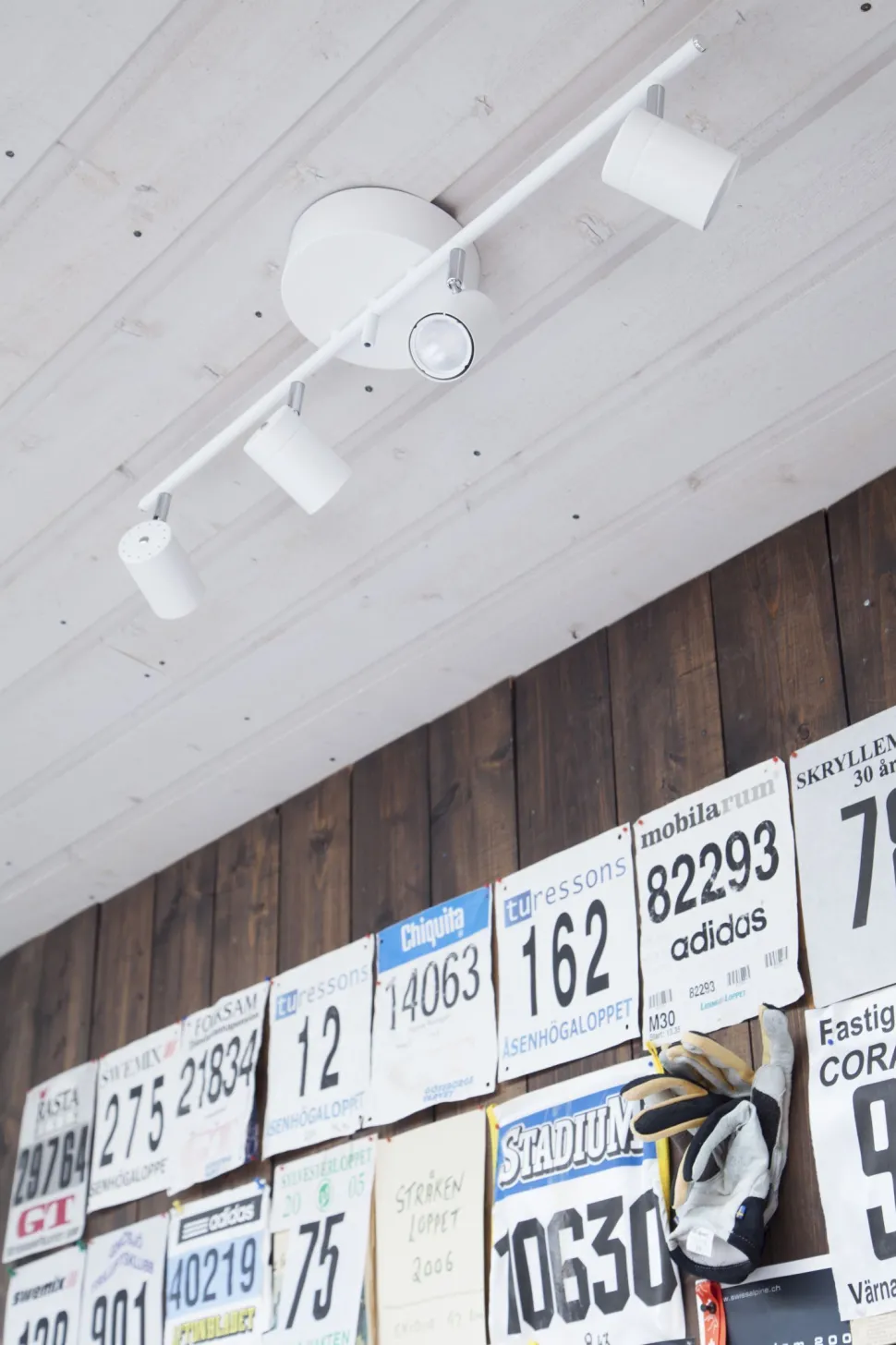 Spot Lampe Metall 83 cm lang Weiß matt GU10 4-flammig