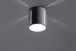 Spot Lampe Metall klein Ø 10 cm Grau Modern flach G9