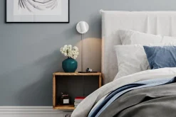 Spot Lampe Wand mit Stecker Kabel klein Weiß Metall GU10