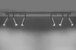 Spot Lampe Weiß 6-flammig G9 100 cm lang schwenkbar