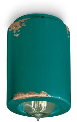 Spot Leuchte Decke Keramik Ø 8,5 cm Aufputz E14 rund