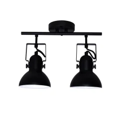 Spot Leuchte Schwarz Metall lang Retro praktisch