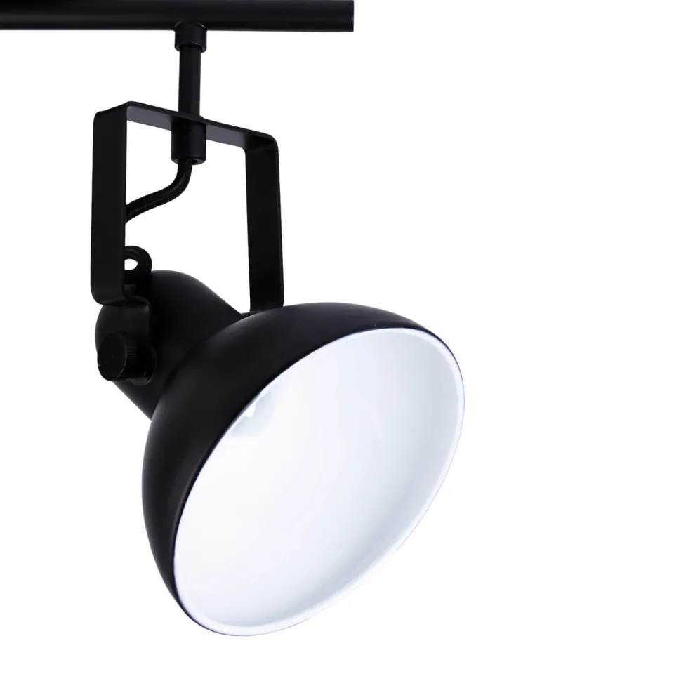 Spot Leuchte Schwarz Metall lang Retro praktisch