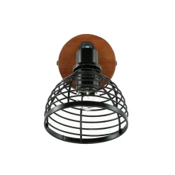 Spot Strahler Holz Metall Retro Design E14 wohnlich