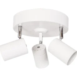 Spot Strahler Metall B: 20 cm klein Weiß 3-flammig GU10