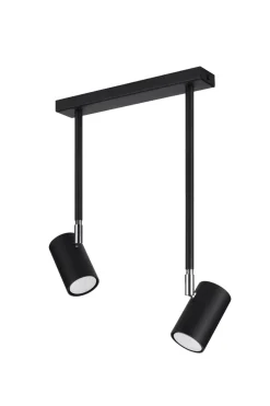 Spot Strahler Metall 2-flammig schwenkbar Schwarz GU10