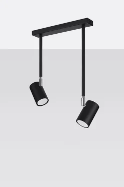 Spot Strahler Metall 2-flammig schwenkbar Schwarz GU10