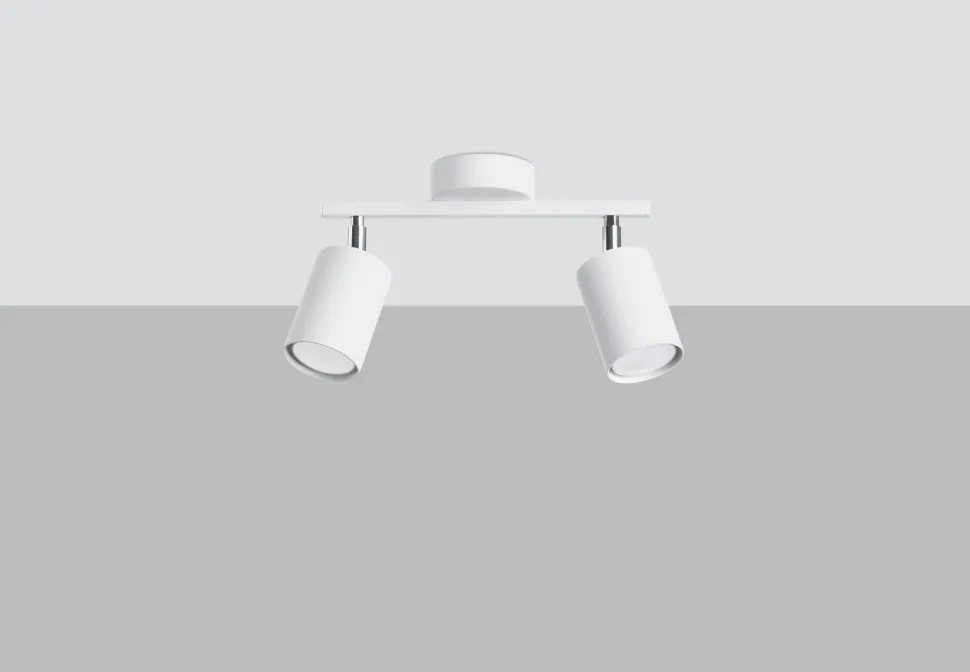 Spot Strahler Weiß Metall länglich 2-flammig 26 cm GU10