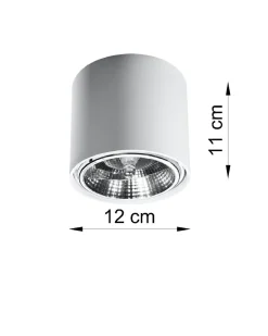 Spot Weiß Aluminium rund Modern vielseitig JASMYNN