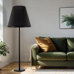 Standleuchte in Schwarz 3-flmg