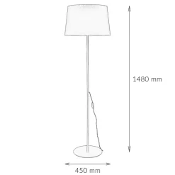 Standleuchte Maja Schwarz Modern