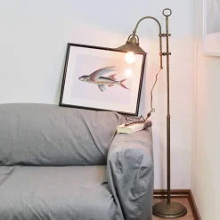 Stehlampe Bronze Antik aus Echt-Messing