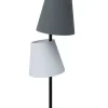 Stehlampe DJERE Grau Schwarz Leinen 163cm Modern Design