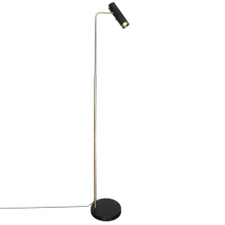 Stehlampe Gold Schwarz 157 cm hoch GU10 verstellbar
