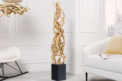 Stehlampe Holz Schwarz Natur 151 cm LED GU10 inklusive