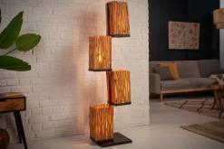 Stehlampe Holz Äste 154 cm E27 4-flammig dekorativ