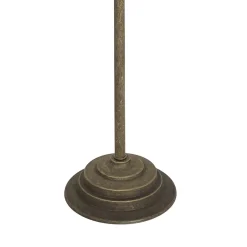Stehlampe Keramik Messing 130 cm in Bronze Antik Weiß E27