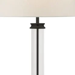 Stehlampe klein 156 cm Schwarz Weiß E27