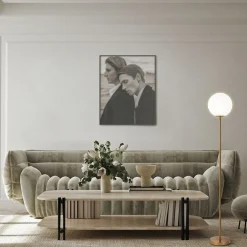 Stehlampe Metall Glas 155 cm hoch in Messing Weiß E27