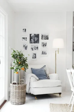 Stehlampe mit Leselampe 157 cm E27 + LED Messing Weiß