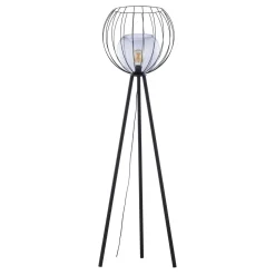 Stehlampe Modern 179 cm hoch Metall Glas Dreibein