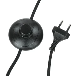 Stehlampe Rauchglas 160 cm E27 Kugelschirm Schwarz Grau