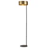 Stehlampe Schwarz Gold E27 149 cm klein Metall Modern