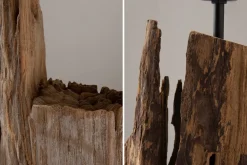 Stehlampe Stoff Holz 177cm hoch blendarm in Schwarz