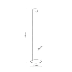 Stehlampe Weiß 140 cm klein Metall verstellbarer Schirm