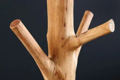 Stehleuchte Beige Stoffschirm Holz 175 cm Handarbeit