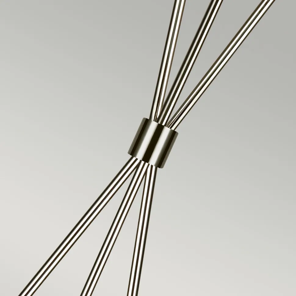 Stehleuchte Dreibein 140 cm klein Metall Stoff Modern