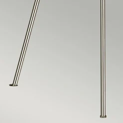 Stehleuchte Dreibein 140 cm klein Metall Stoff Modern