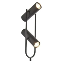 Stehleuchte 2-flammig Schwarz GU10 150 cm Metall verstellbar