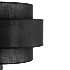 Stehleuchte Schwarz 155 cm E27 Stoff Metall Ø 50 cm