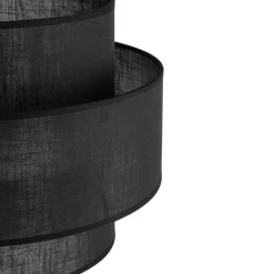 Stehleuchte Schwarz 155 cm E27 Stoff Metall Ø 50 cm